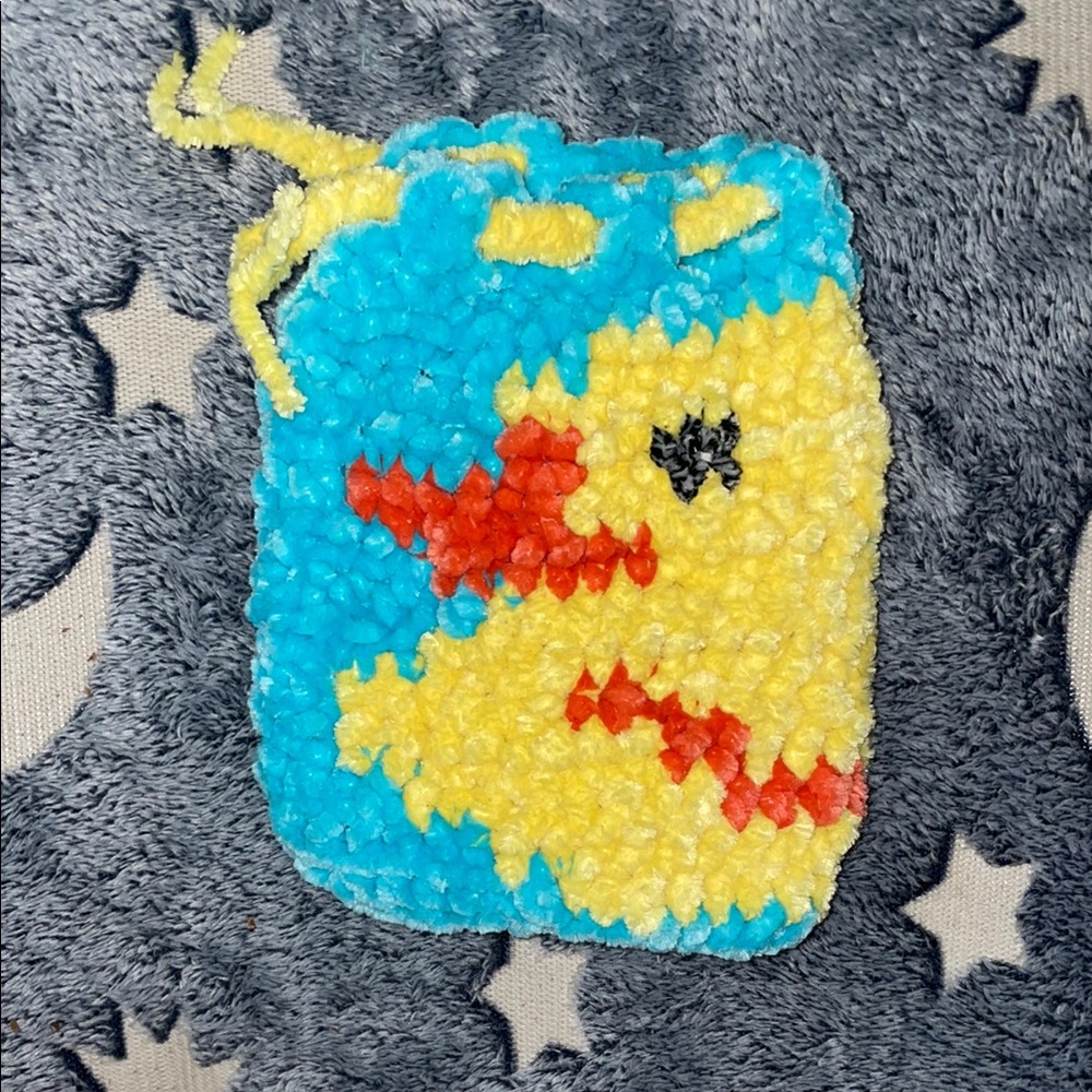 Colorful Handmade pouch  with Abstract Design